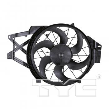 2000 Ford Mustang Dual Radiator and Condenser Fan Assembly TYC 620460 image 1 of 3