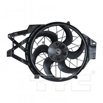 2000 Ford Mustang Dual Radiator and Condenser Fan Assembly TYC 620500 image 1 of 3