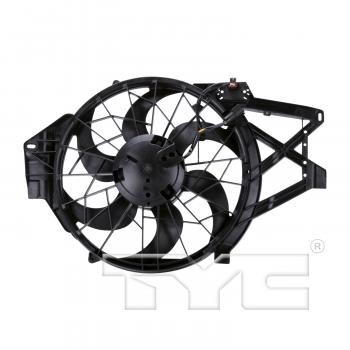 2004 Ford Mustang Dual Radiator and Condenser Fan Assembly TYC 620650 image 2 of 3
