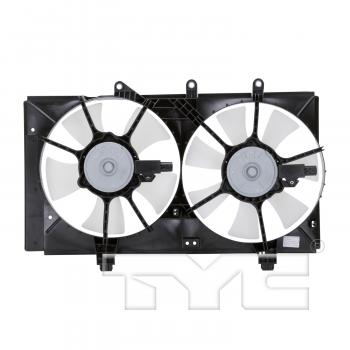 2002 Dodge Neon Dual Radiator and Condenser Fan Assembly TYC 620740 image 2 of 4