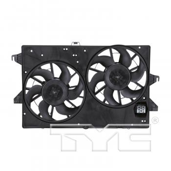 1999 Ford Contour Dual Radiator and Condenser Fan Assembly TYC 620750 image 1 of 4