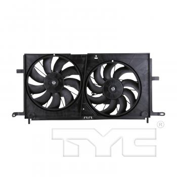 2003 Oldsmobile Silhouette Dual Radiator and Condenser Fan Assembly TYC 620780 image 1 of 4