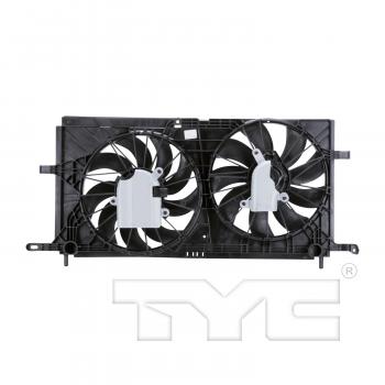 2003 Oldsmobile Silhouette Dual Radiator and Condenser Fan Assembly TYC 620780 image 2 of 4