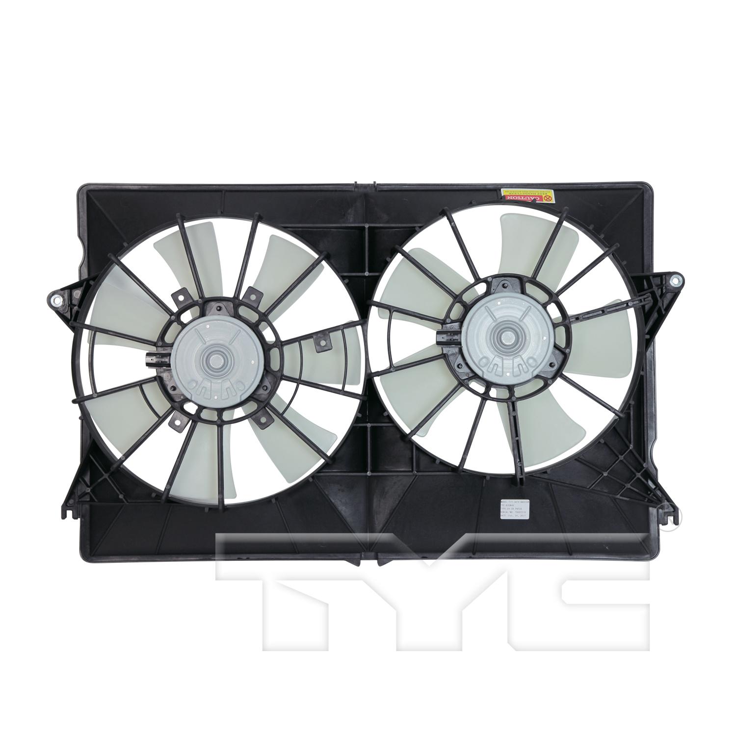 TYC 620840 - Dual Radiator and Condenser Fan Assembly TYC 620840 Dual Radiator and Condenser Fan Assembly product image 2 of 3