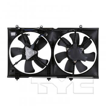 2003 Mitsubishi Lancer Dual Radiator and Condenser Fan Assembly TYC 620930 image 2 of 3