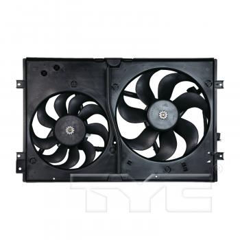 2001 Volkswagen Jetta Dual Radiator and Condenser Fan Assembly TYC 620990 image 1 of 3