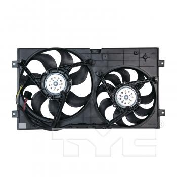 1998 Volkswagen Beetle Dual Radiator and Condenser Fan Assembly TYC 621000 image 2 of 3