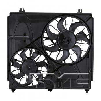 2006 Kia Sorento Dual Radiator and Condenser Fan Assembly TYC 621040 image 1 of 3