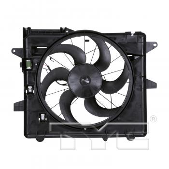 2012 Ford Mustang Dual Radiator and Condenser Fan Assembly TYC 621070 image 1 of 3