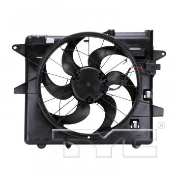 2012 Ford Mustang Dual Radiator and Condenser Fan Assembly TYC 621070 image 2 of 3