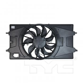 2010 Chevrolet Cobalt Dual Radiator and Condenser Fan Assembly TYC 621100 image 2 of 3