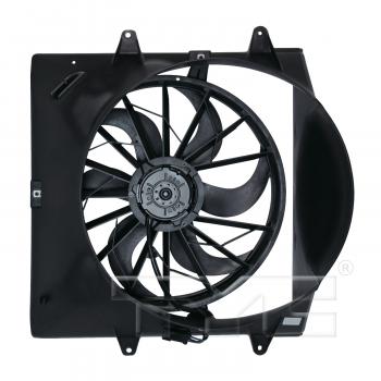 2004 Jeep Grand Cherokee Dual Radiator and Condenser Fan Assembly TYC 621130 image 2 of 3