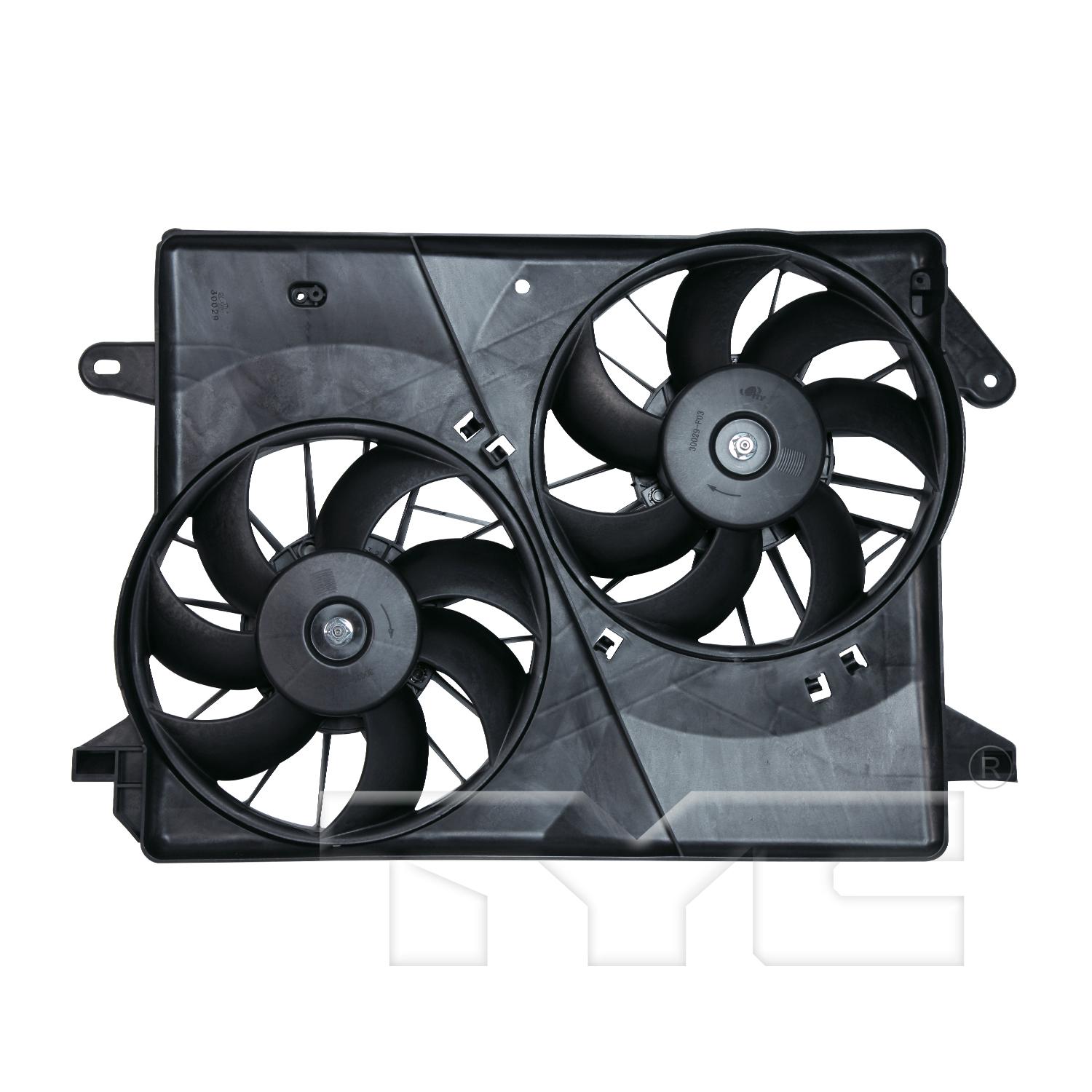 TYC 621160 - Dual Radiator and Condenser Fan Assembly TYC 621160 Dual Radiator and Condenser Fan Assembly product image 1 of 3
