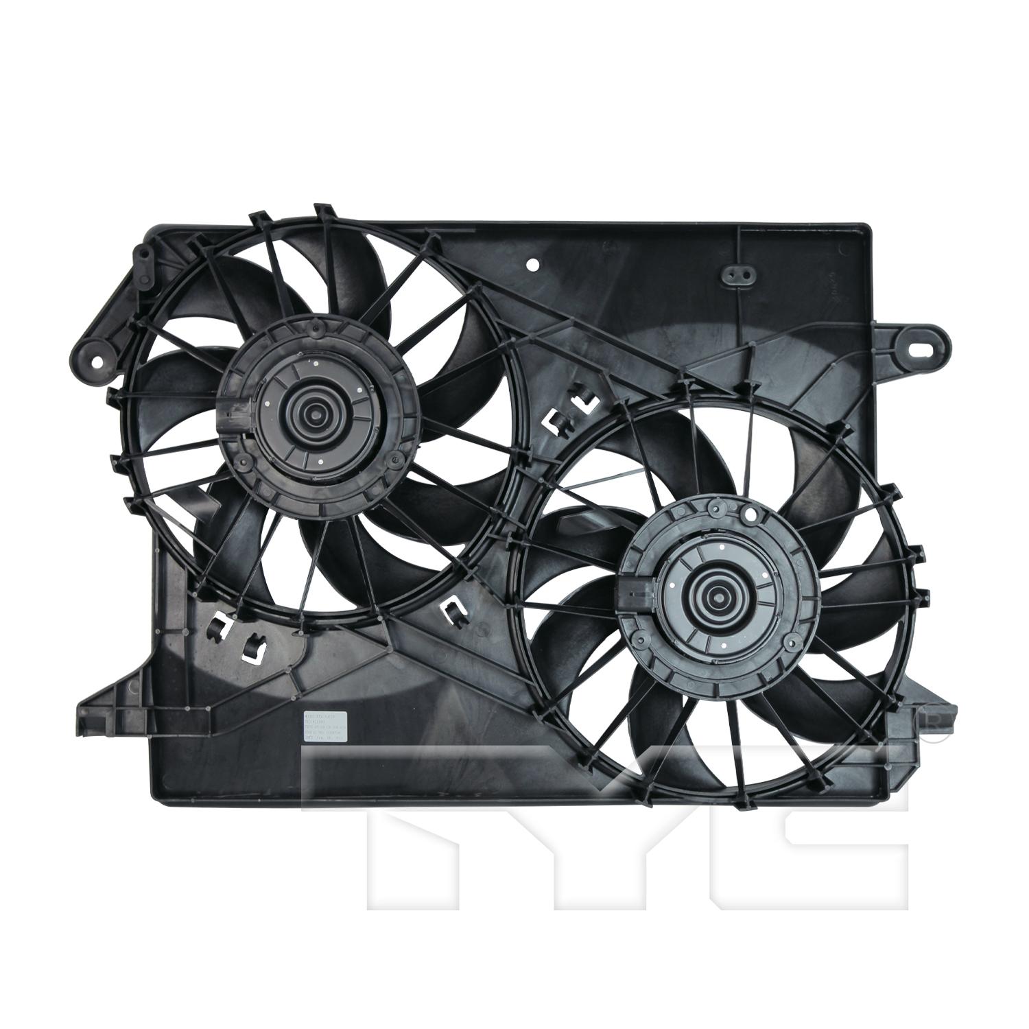 TYC 621160 - Dual Radiator and Condenser Fan Assembly TYC 621160 Dual Radiator and Condenser Fan Assembly product image 2 of 3