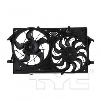 2003 Ford Focus Dual Radiator and Condenser Fan Assembly TYC 621230 image 1 of 4