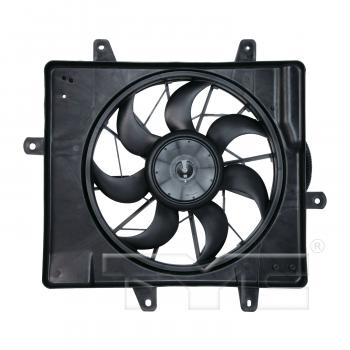 2010 Chrysler PT Cruiser Dual Radiator and Condenser Fan Assembly TYC 621240 image 1 of 3
