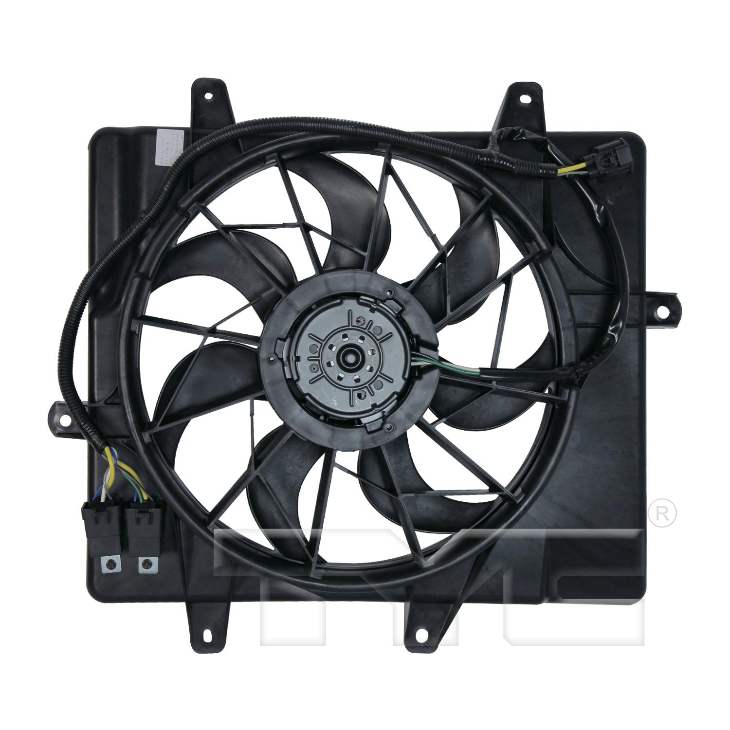 TYC 621240 Dual Radiator and Condenser Fan Assembly product image 2 of 3