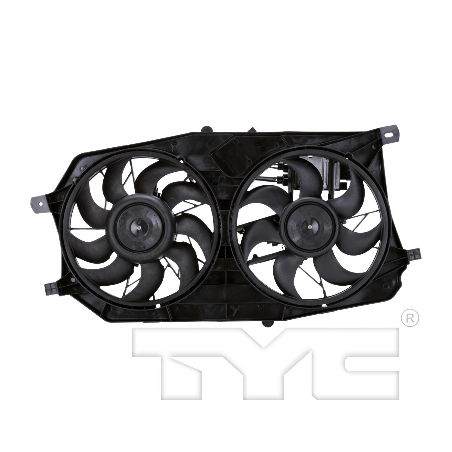 TYC 621280 Dual Radiator and Condenser Fan Assembly product image 1 of 3
