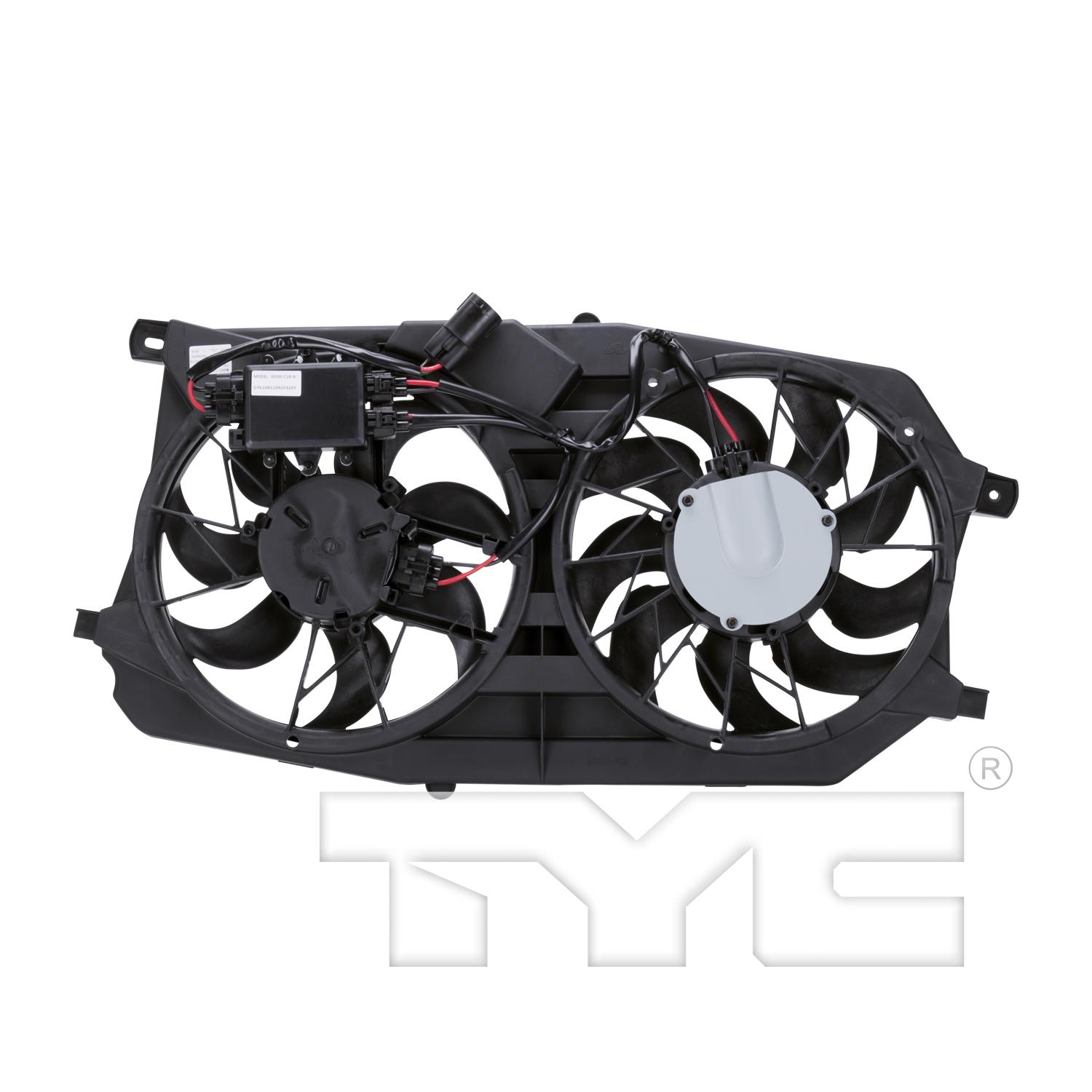 TYC 621280 Dual Radiator and Condenser Fan Assembly product image 2 of 3