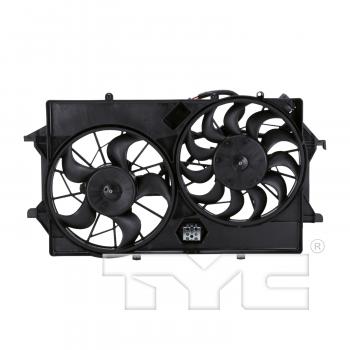 2003 Ford Focus Dual Radiator and Condenser Fan Assembly TYC 621310 image 1 of 4