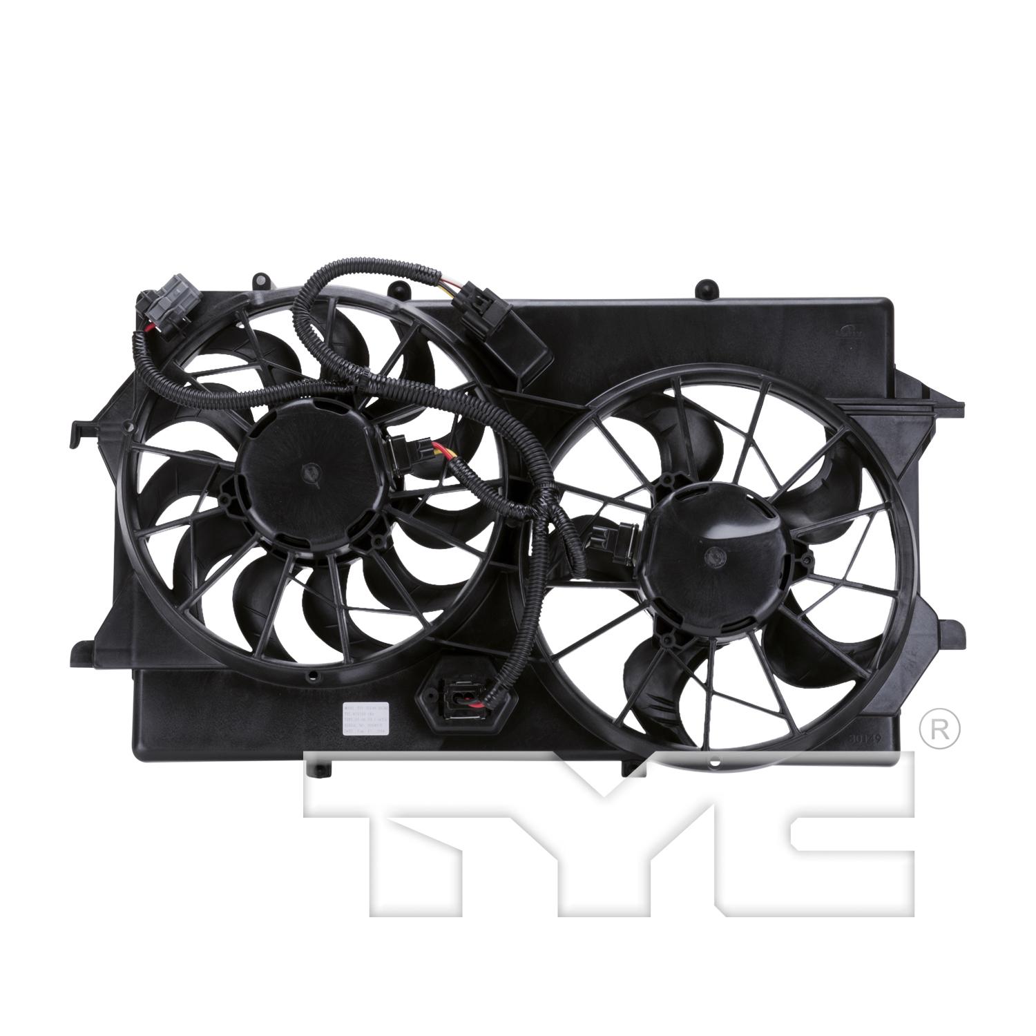 TYC 621310 Dual Radiator and Condenser Fan Assembly product image 2 of 4