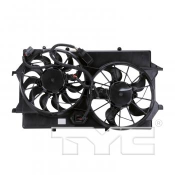 2003 Ford Focus Dual Radiator and Condenser Fan Assembly TYC 621310 image 2 of 4