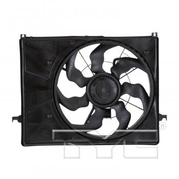 2008 Hyundai Sonata Dual Radiator and Condenser Fan Assembly TYC 621340 image 1 of 3