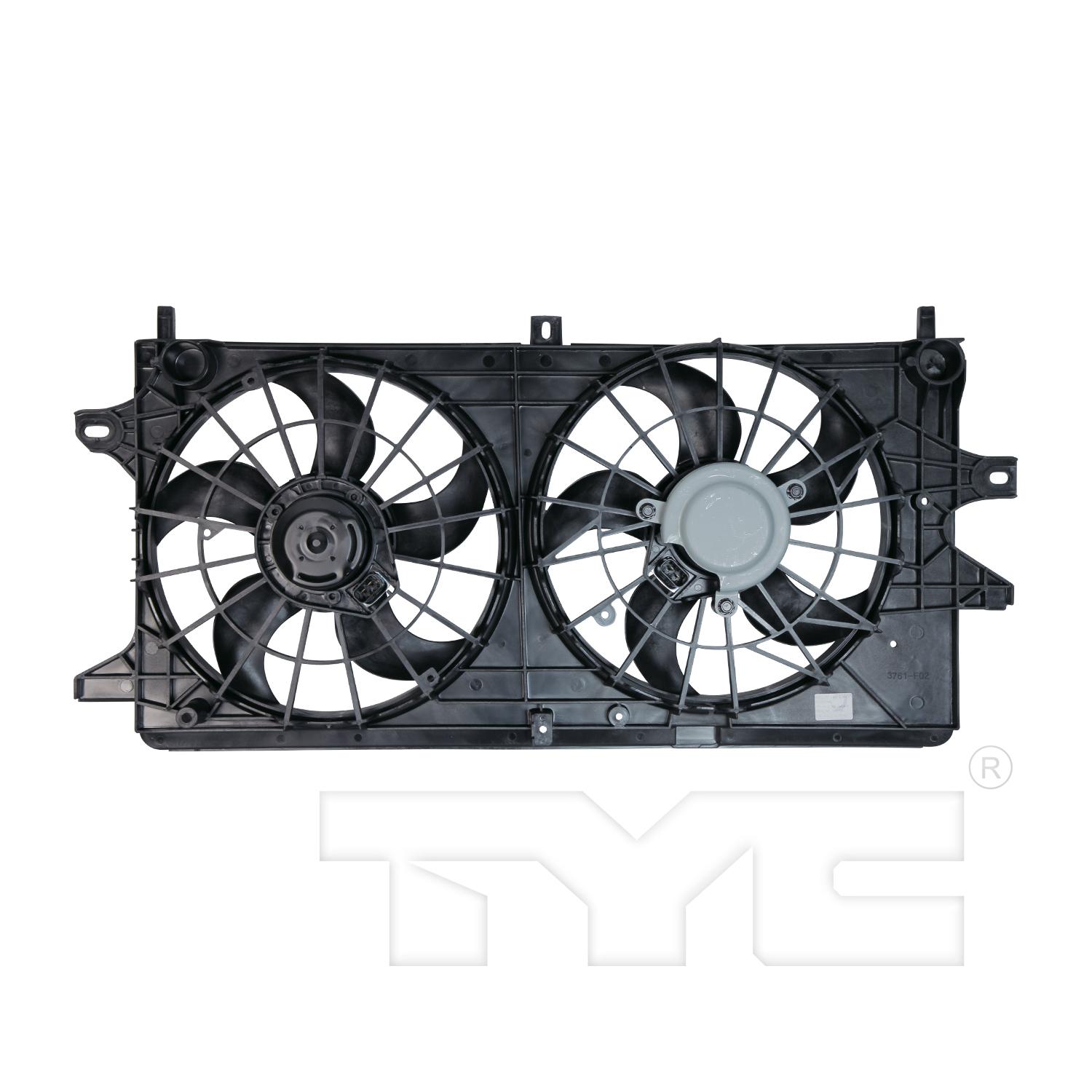 TYC 621360 Dual Radiator and Condenser Fan Assembly product image 2 of 3