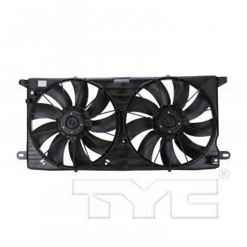 2004 Cadillac DeVille Dual Radiator and Condenser Fan Assembly TYC 621390 image 2 of 4