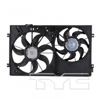 2009 Volkswagen Rabbit Dual Radiator and Condenser Fan Assembly TYC 621490 image 2 of 4
