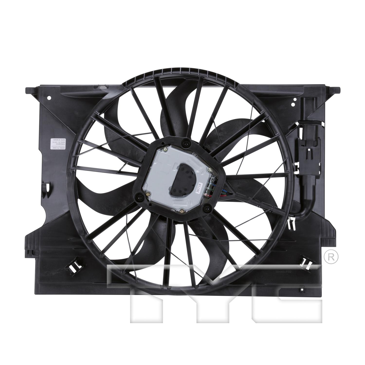 TYC 621510 Dual Radiator and Condenser Fan Assembly product image 3 of 5
