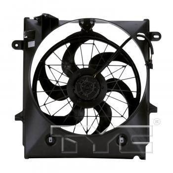 2004 Ford Ranger Dual Radiator and Condenser Fan Assembly TYC 621550 image 2 of 3
