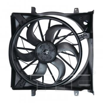 2005 Jeep Liberty Dual Radiator and Condenser Fan Assembly TYC 621560 image 1 of 3