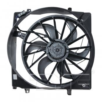 2005 Jeep Liberty Dual Radiator and Condenser Fan Assembly TYC 621560 image 2 of 3