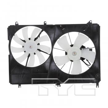 2008 Mitsubishi Endeavor Dual Radiator and Condenser Fan Assembly TYC 621640 image 1 of 3