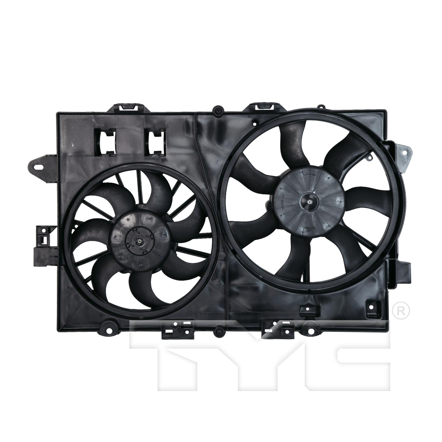 TYC 621670 Dual Radiator and Condenser Fan Assembly product image 1 of 3