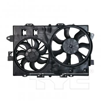 2008 Pontiac Torrent Dual Radiator and Condenser Fan Assembly TYC 621670 image 1 of 3
