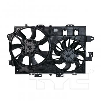 2008 Pontiac Torrent Dual Radiator and Condenser Fan Assembly TYC 621670 image 2 of 3