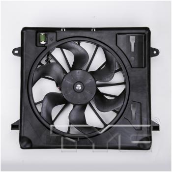 2009 Jeep Wrangler Dual Radiator and Condenser Fan Assembly TYC 621680 image 1 of 3