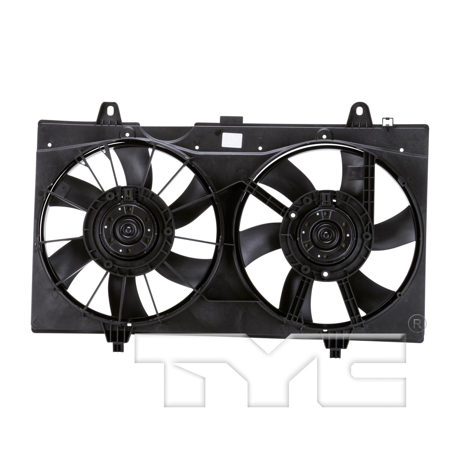 TYC 621770 Dual Radiator and Condenser Fan Assembly product image 2 of 5
