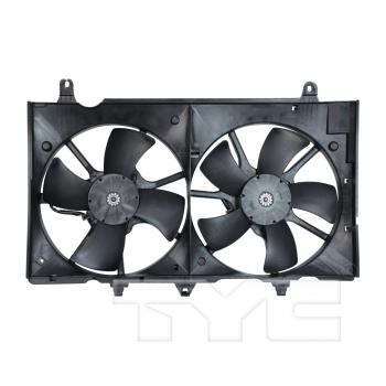 2009 Nissan 350Z Dual Radiator and Condenser Fan Assembly TYC 621810 image 1 of 3