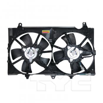 2009 Nissan 350Z Dual Radiator and Condenser Fan Assembly TYC 621810 image 2 of 3