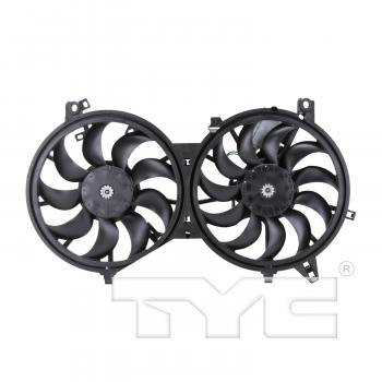 2012 Infiniti EX35 Dual Radiator and Condenser Fan Assembly TYC 621840 image 1 of 3