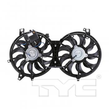 2012 Infiniti EX35 Dual Radiator and Condenser Fan Assembly TYC 621840 image 2 of 3
