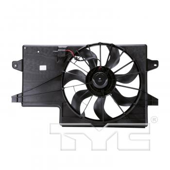 2010 Ford Focus Dual Radiator and Condenser Fan Assembly TYC 621850 image 2 of 4