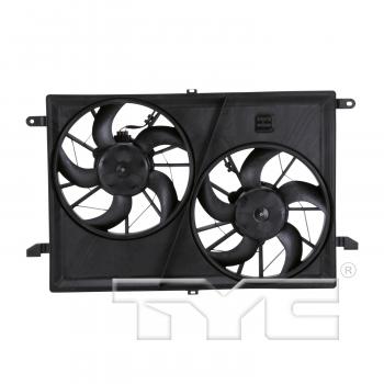 2009 Chevrolet Traverse Dual Radiator and Condenser Fan Assembly TYC 621930 image 1 of 3