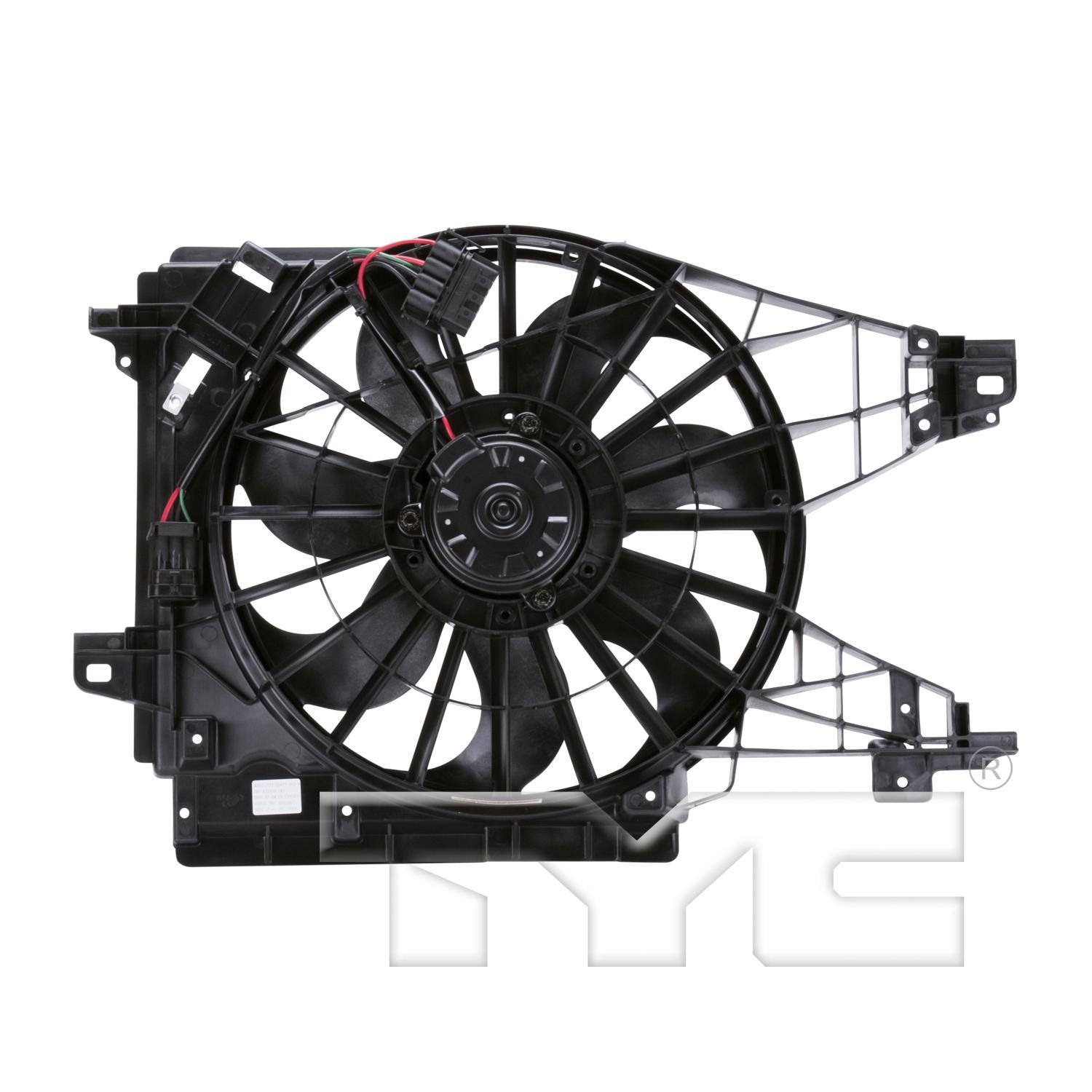TYC 621950 Dual Radiator and Condenser Fan Assembly product image 2 of 5