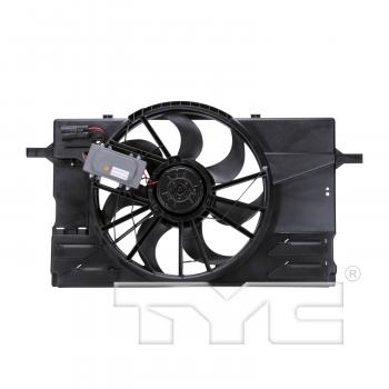 2013 Volvo C30 Dual Radiator and Condenser Fan Assembly TYC 622090 image 2 of 4