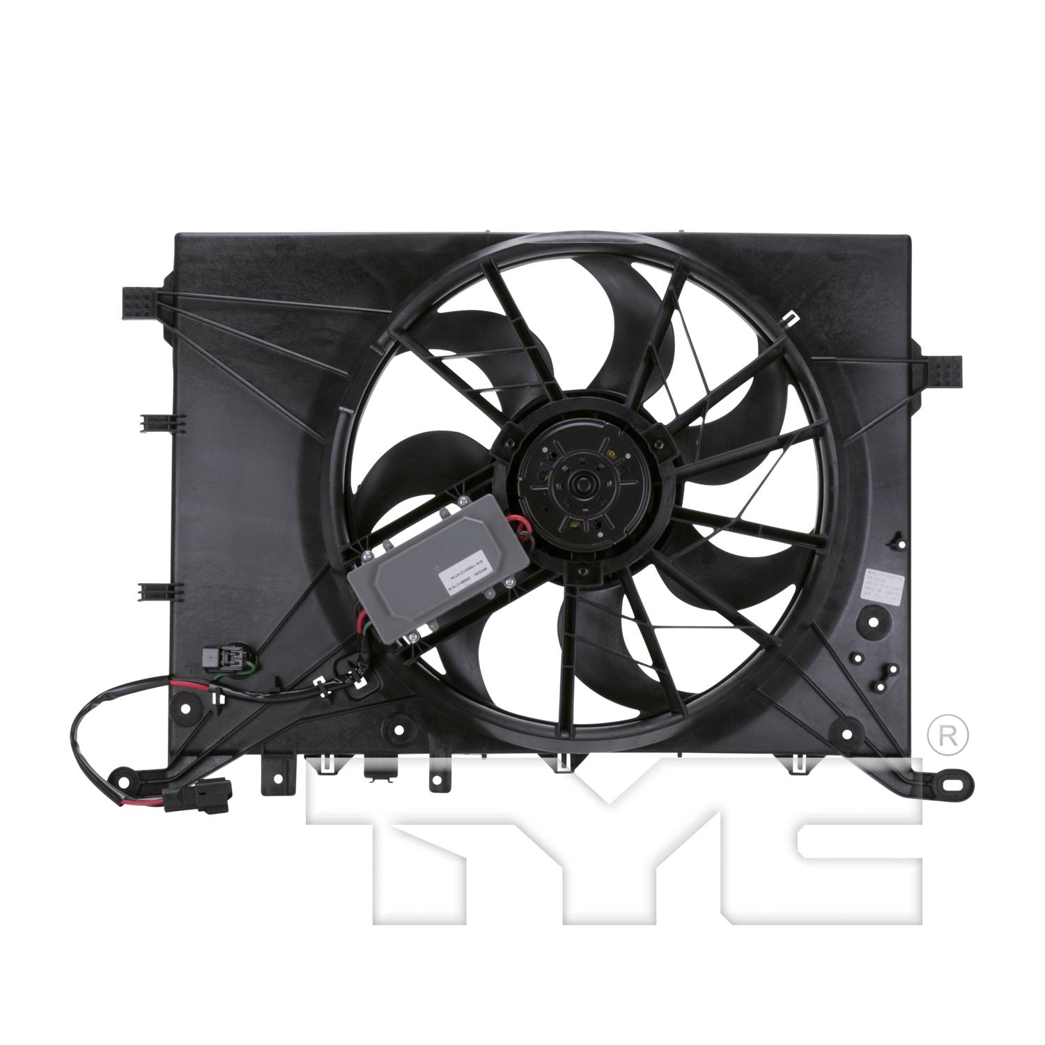 TYC 622140 Dual Radiator and Condenser Fan Assembly product image 2 of 6