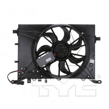 2001 Volvo S60 Dual Radiator and Condenser Fan Assembly TYC 622140 image 2 of 4